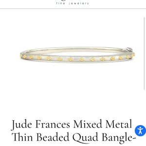 Jude Frances mixed metals gold and sterling silver  slim bangle.